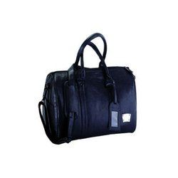 Plain Black Leather Handbag