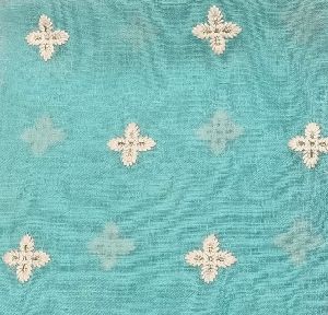 Cotton Linen Fabric with Work