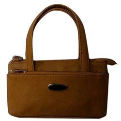 Brown Plain Ladies Leather Bag