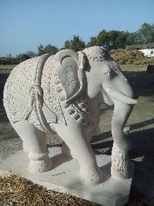 Marble Elephant Statue