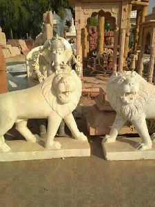 Marble Lion Statue