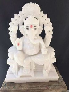 White Marble Ganesh Statue