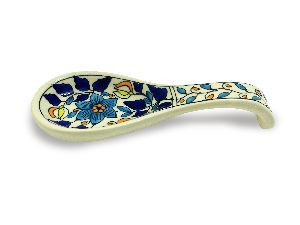 Ceramic Spoon Rest, Multicolor