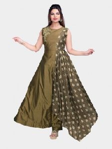 Banarasi Silk Long Gown
