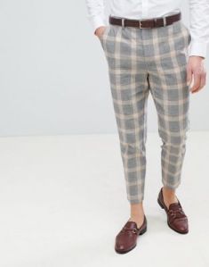 Mens Checkered Trousers