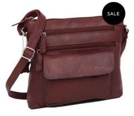 Ladies Brown Leather Crossbody Bag