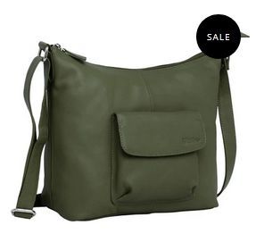 Ladies Green Leather Tote Bag