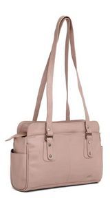 Ladies Pink Leather Shoulder Bag