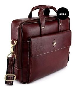 Mens Brown Leather Laptop Bag