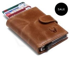 Mens Tan Brown Leather Card Holder