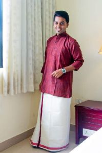 Mens Purple Short Kurta