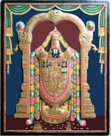 Perumal Antique Finish Tanjore Painting