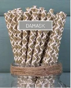 Damask Paper Straw