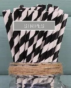 Stripes Paper Straw