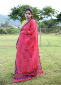 Cotton Hand Block Printed Dupatta