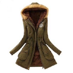 Ladies Warm Fur Collar Jacket