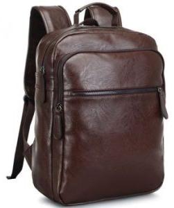 Mens Brown Leather Backpack Bag