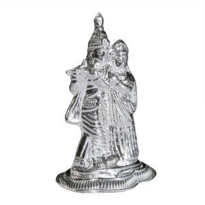 Silver Radha Krishna Idol