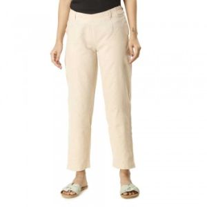 Beige Cotton Pants