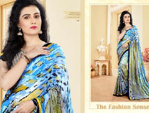 Abstract Print Sarees