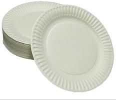 White Round Disposable Paper Plate