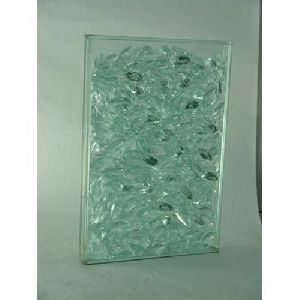 crystal filling glass