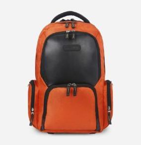 Aviator Orange and Black Leather Bag