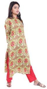 SILK ROSE PRINT KURTA