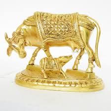 Gold Plated Metal Cow Calf