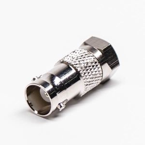 BNC Female To F Male Straight Adapter Nickel Plated