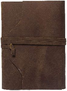 dark brown blank pages tanned color leather journal