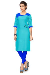 Light Blue Rayon Kurti