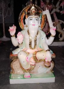 Lord Brahma Marble Statue