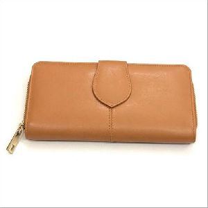 Leather Zipper Hand Purse