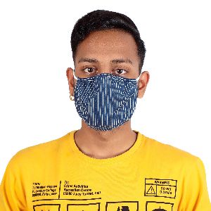 DOUBLE LAYER ROUND PRINTED FABRIC MASK