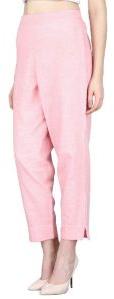 Womens Cotton Slub Straight Pants