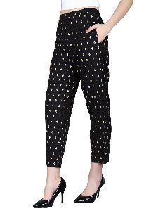 LADIES RAYON PRINTED PANTS