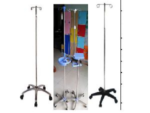 KS-101 Luxury Stainless Steel Ground IV Pole Stand