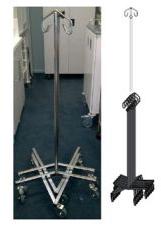 KS-102 Luxury Stainless Steel Ground IV Pole Stand