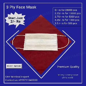 3 ply face mask non woven