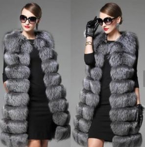 Black Faux Fur Vest