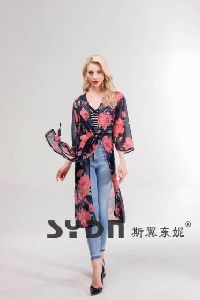 Floral Print Surcoat Costumes