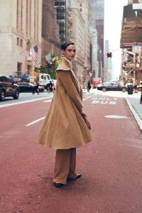 Twill Cape Collar Trench Coat