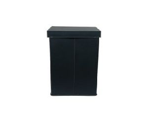Black Leather Foldable Laundry Box