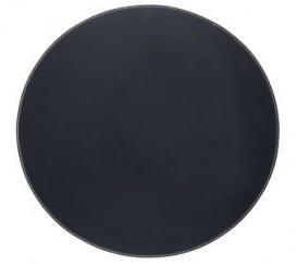 Dark Grey Leather Round Placemats