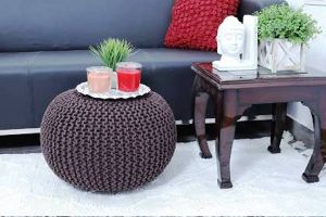 Cotton Knitted Pouf