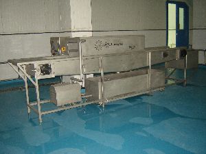 SS Shrimp Pan Defrosting Conveyor
