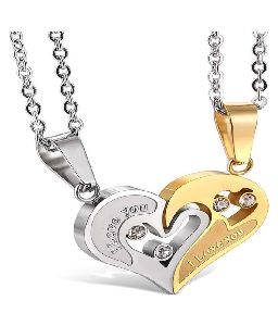 Love pendant broken heart for couple