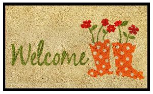 SCE - 1018 Bleached PVC Coir Tufted Mat