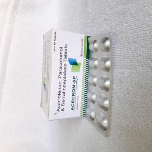 Aceclofenac, Paracetamol and Serratiopetidase Tablets.